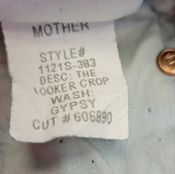 Mother The Looker Crop Gypsy Distressed With Frayed Ankless Size 25 - Picture 16 of 16